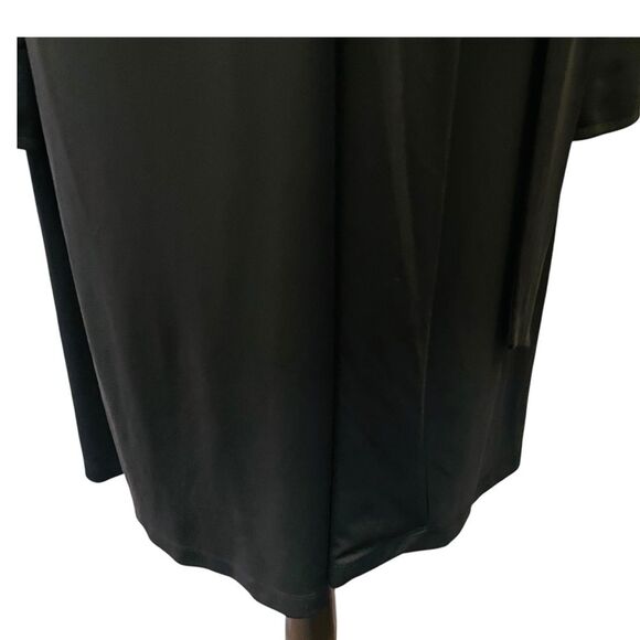 Lauren Ralph Lauren Black Notched Collar Midi Size 10 Shirt Dress MSRP $145 NWT - Picture 6 of 15